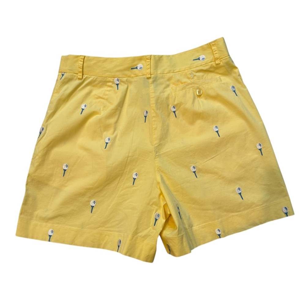 Vintage 90s’s Lilly Pulitzer Golf Tee Embroidered Yellow Shorts, Sz 4 - Picture 6 of 11